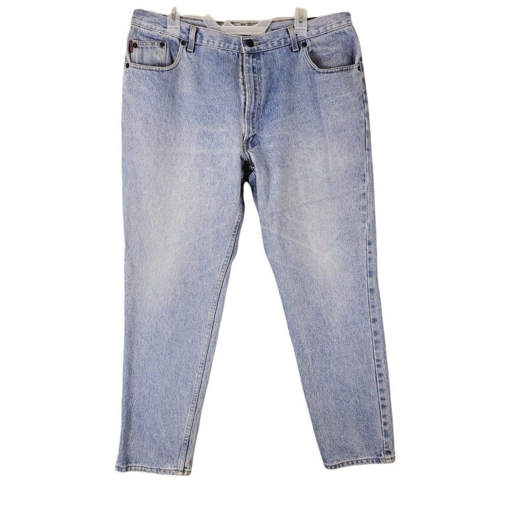 Bugle Boy Vintage Jeans 40x30 Med Light Wash 100% Cotton Slightly Tapered